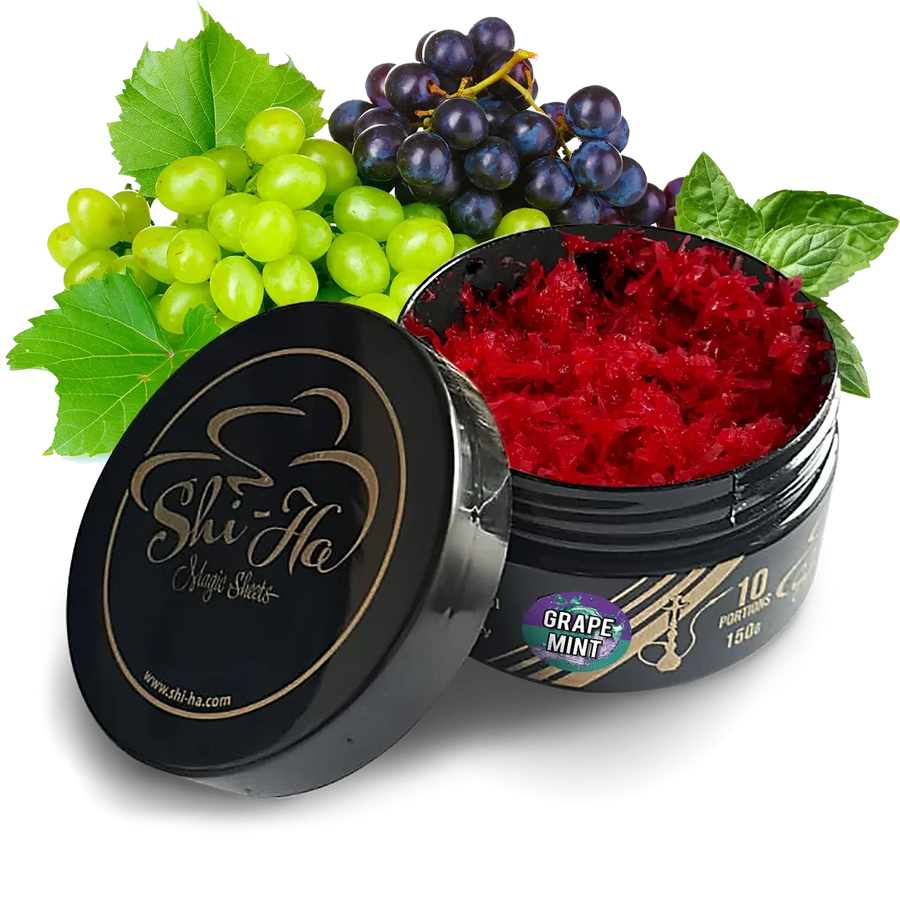 Shi-Ha Grape Mint 150g nicotinevrije waterpijp tabak met druif en munt
