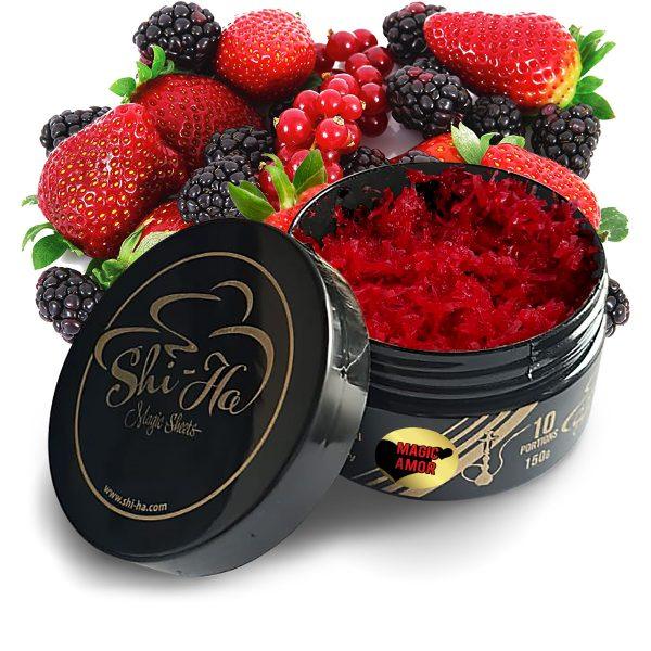Pot Shi-Ha Magic Amor 150 gram nicotinevrije waterpijp tabak met fruitige smaak