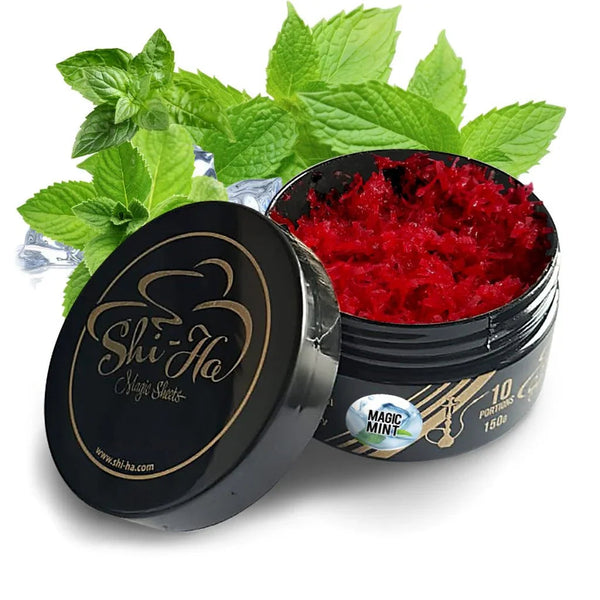 Shi-Ha Magic Mint 150 gram, hookah tabak zonder nicotine als alternatief voor Al Fakher