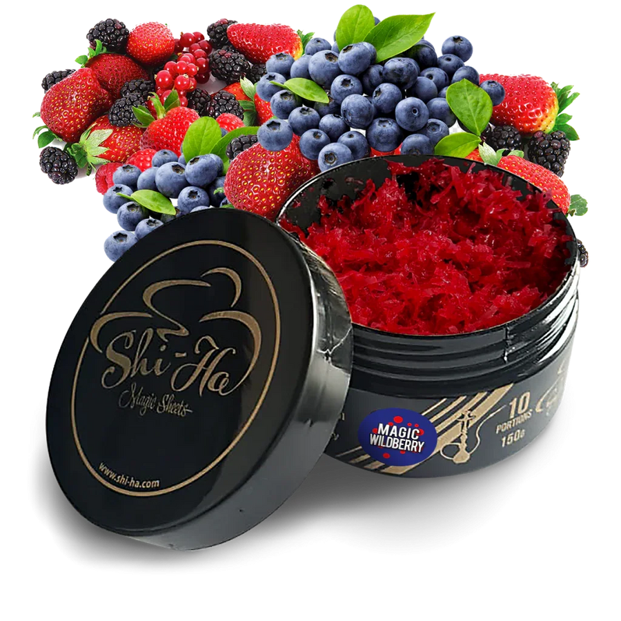Shi-Ha Magic Wildberry 150gr waterpijp tabak zonder nicotine met bosbessen