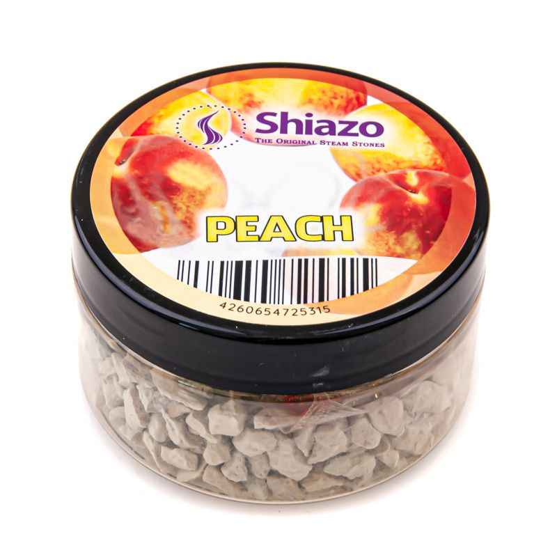Oranje verpakking Shiazo Peach dampsteentjes voor de waterpijp zonder nicotine