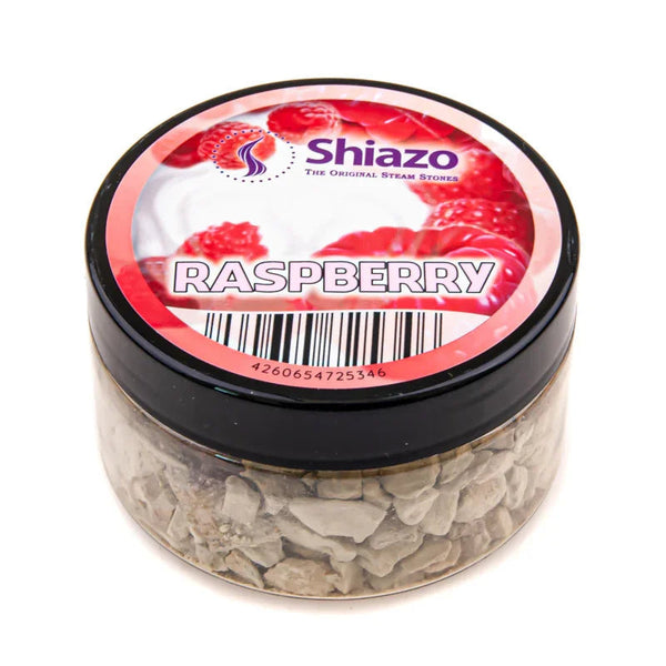 Shiazo Raspberry dampsteentjes 100gr in hersluitbaar potje voor waterpijp