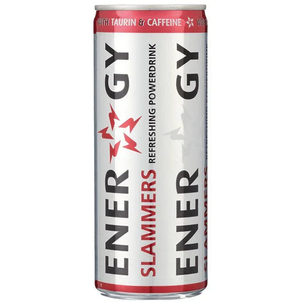Blikje Slammers Energy Drink van 250 ml voor een snelle boost