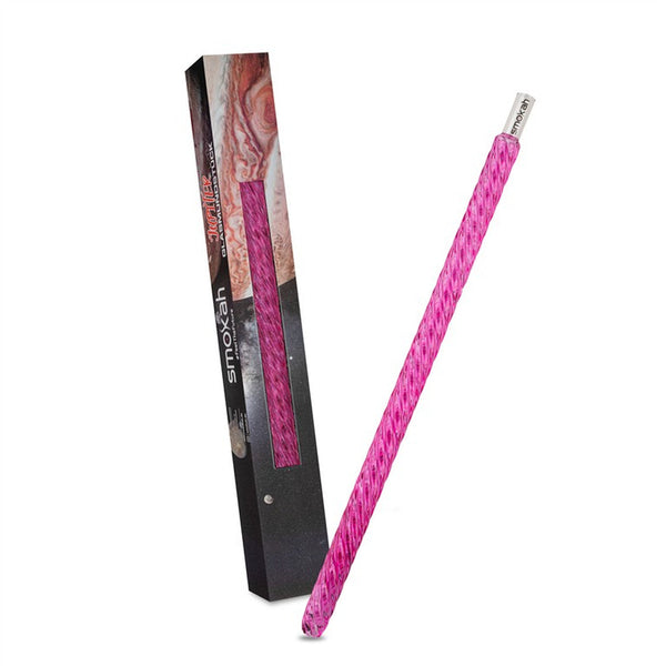 Smokah Jupiter Pink roze glazen shisha mondstuk van 40 cm met grip-profiel