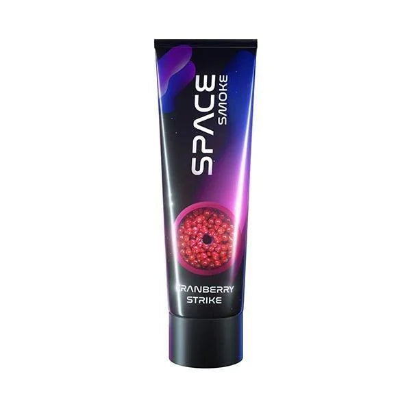 Space Smoke Cranberry Strike 125 gram waterpijp pasta tube vooraanzicht