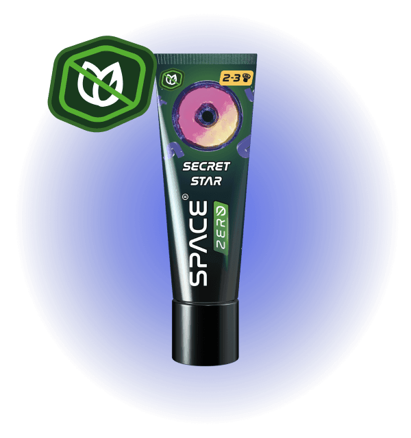 Space Smoke Secret Star 30gr nicotinevrije pasta voor waterpijp