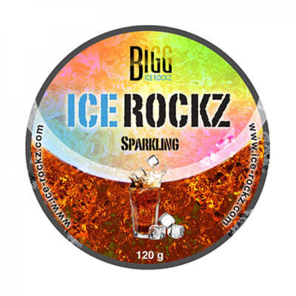 Pot Bigg Ice Rockz Sparkling 120gr met bruisende nicotinevrije steam stones voor de waterpijp
