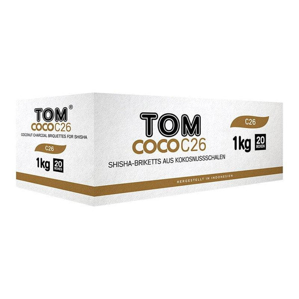 Zak kokos natuurkolen Tom Cococha Gold 26mm 20 kg voor waterpijp
