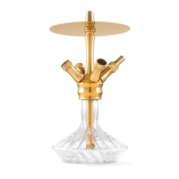 TSAR Alexander Mini Gold compacte hookah in goud van roestvrij staal