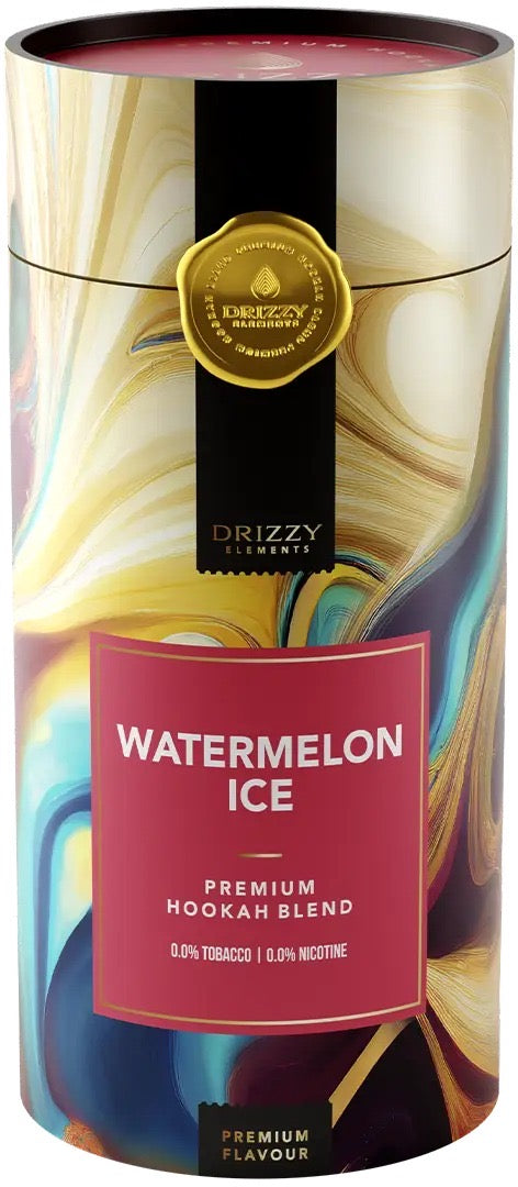 Emmer van 1 kg Watermelon Ice hookah tabak van Drizzy Elements met zoete watermeloensmaak en koele afdronk