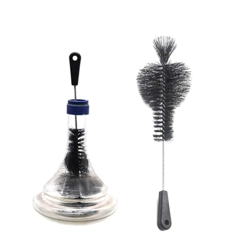 Ronde vaasborstel voor waterpijp op witte ondergrond, mizori shisha