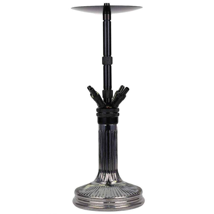 WD Hookah F61SS-5 Black shisha set van 57 cm met kristallen vaas en diffuser