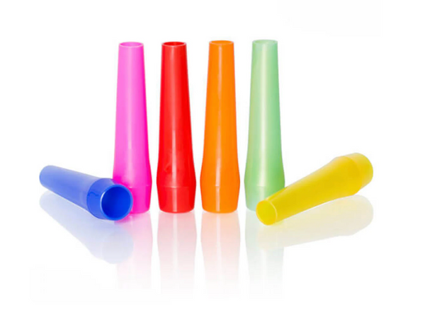 Set van 10 large wegwerp mondstukken voor waterpijp in diverse kleuren