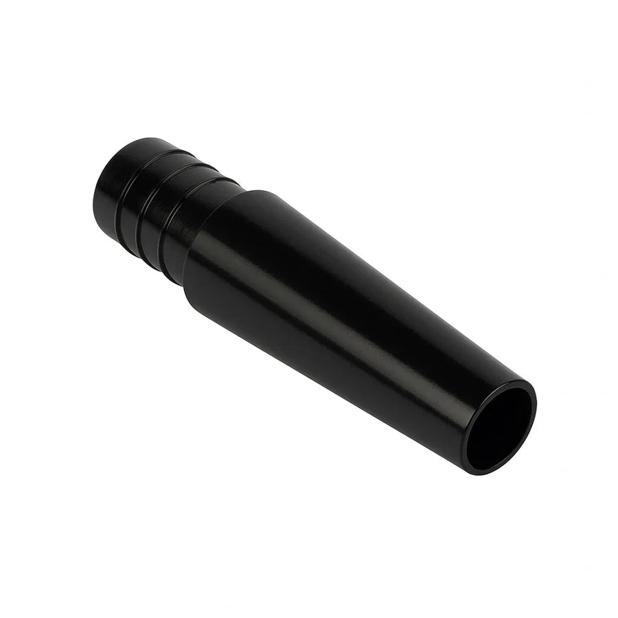 Zwarte universele hookah slangadapter met ribbels voor luchtdichte verbinding