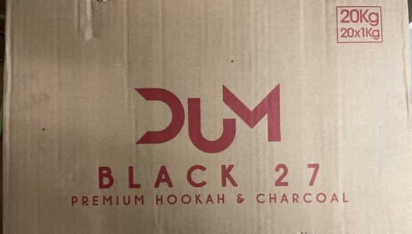 Dum 27mm Black Kolen 20 KG waterpijp kooltjes mizori shisha