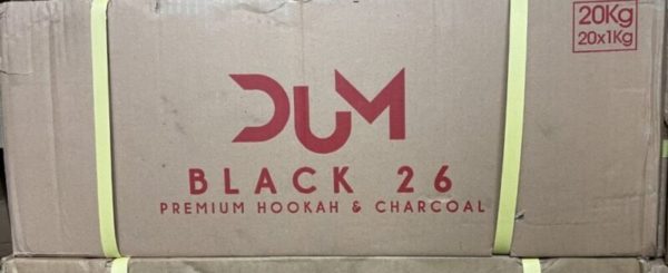 Dum 26mm Black Kolen 20 KG waterpijp kooltjes mizori shisha