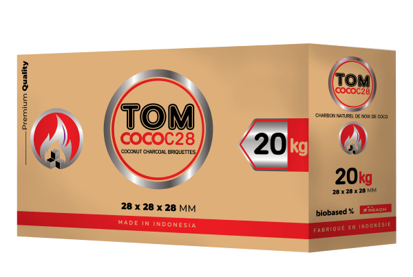 Tom Coco C28 Kolen 20 KG 28 mm 20kg waterpijp kooltjes mizori shisha