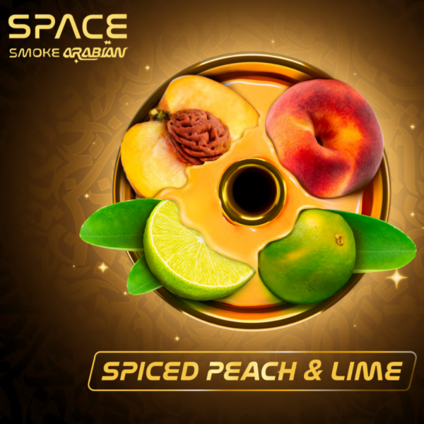 Space Smoke Arabian 30 Gram Spiced Peach Lime Kruidige Perzik en Limoen waterpijp mizori shisha